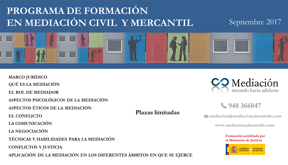 Programaci&oacute;n de formaci&oacute;n en mediaci&oacute;n civil y mercantil