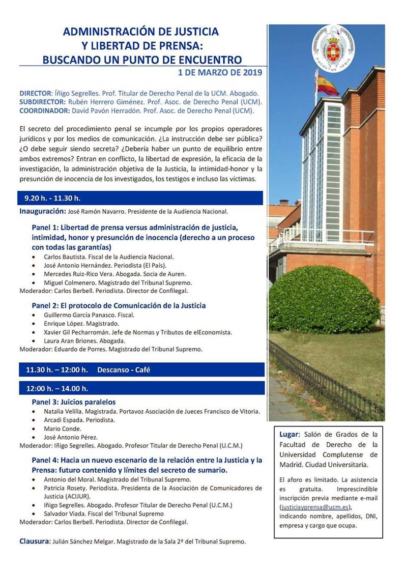 Administraci&oacute;n de Justicia y Libertad de Prensa: Buscando un punto de encuentro