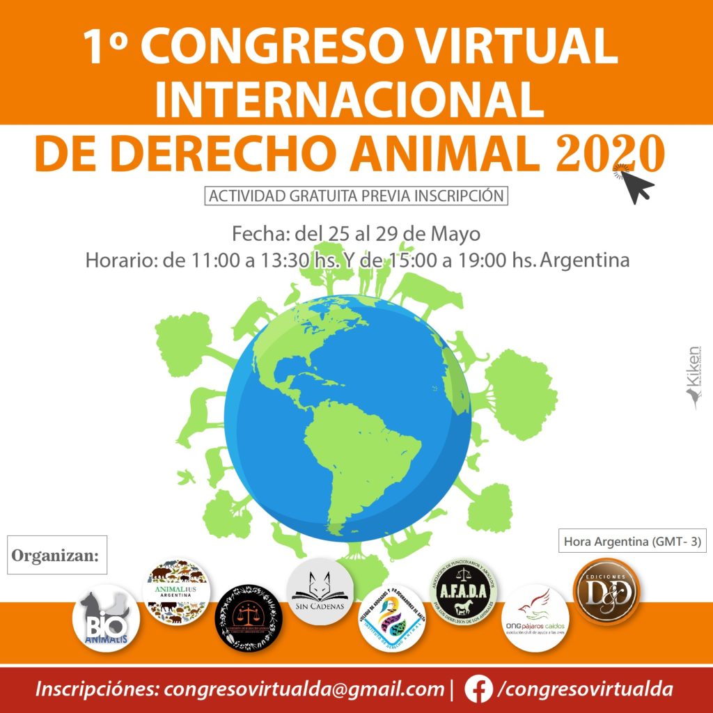 1&ordm; Congreso Virtual Internacional de Derecho Animal 2020