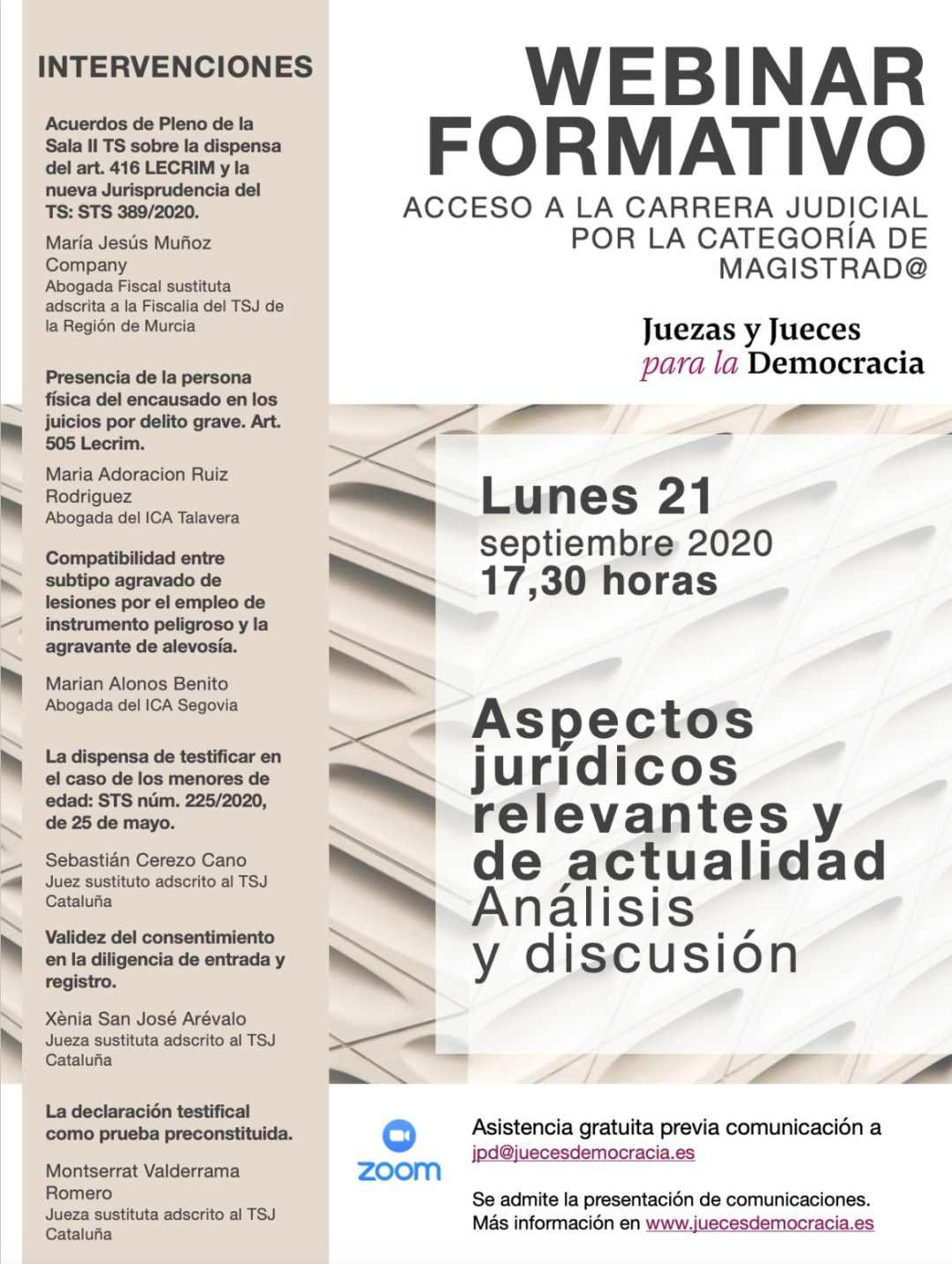 Acceso a la carrera judicial por la categor&iacute;a de magistrad@