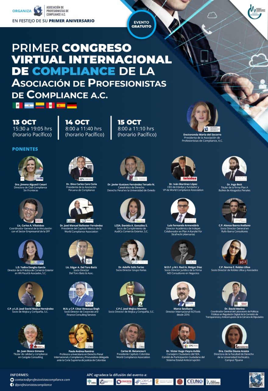 Primer Congreso Virtual Internacional de Compliance de la Asociaci&oacute;n de Profesionistas de Compliance A.C