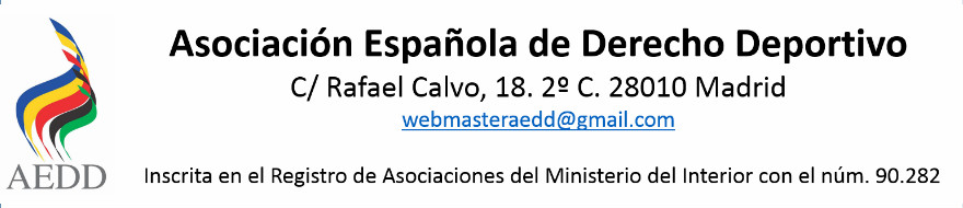 XII Congreso de la Asociaci&oacute;n Espa&ntilde;ola de Derecho Deportivo 
